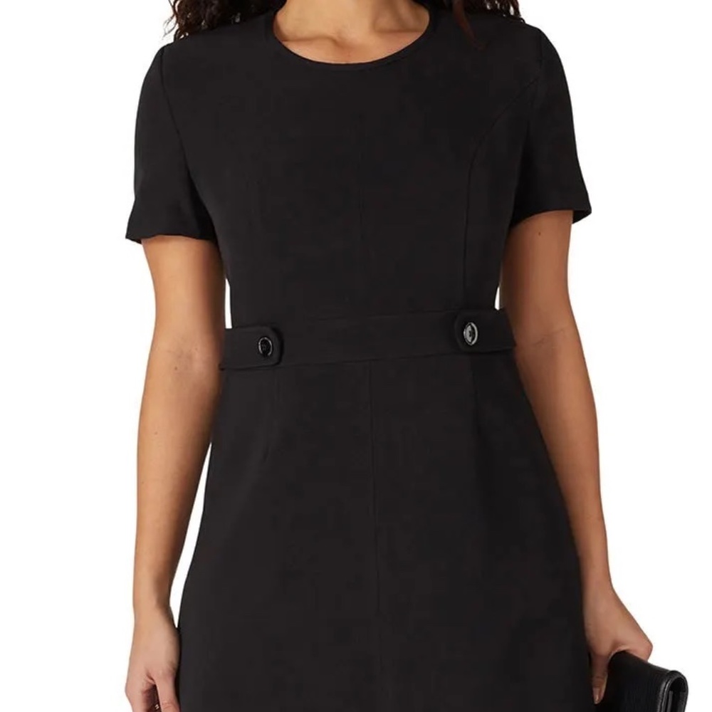 COPY - TOCCIN Rent the Runway New York black button dress S/S shift Sz4 $495